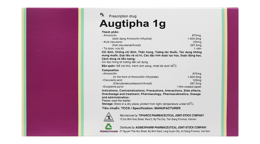 Augtipha 1g trị nhiễm khuẩn