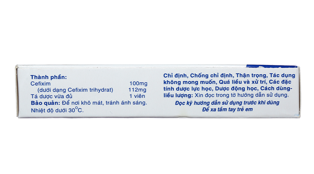 Cefixim 100 Tipharco trị nhiễm khuẩn đường tiết niệu
