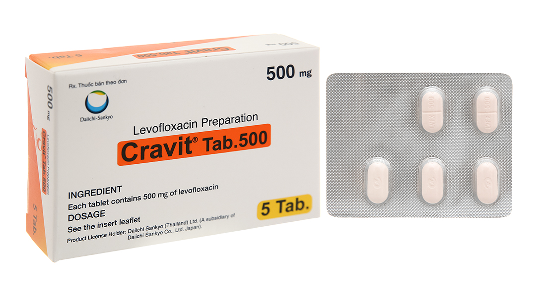 Cravit Tab.500 trị nhiễm khuẩn