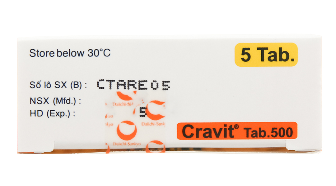 Cravit Tab.500 trị nhiễm khuẩn