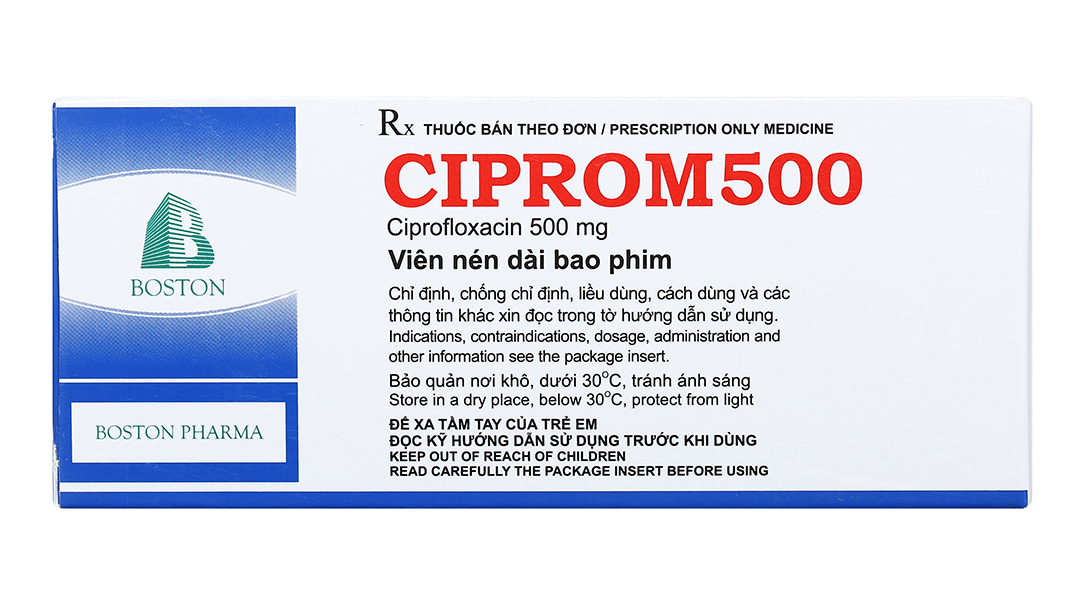 Ciprom500 trị nhiễm khuẩn nặng do vi khuẩn nhạy cảm