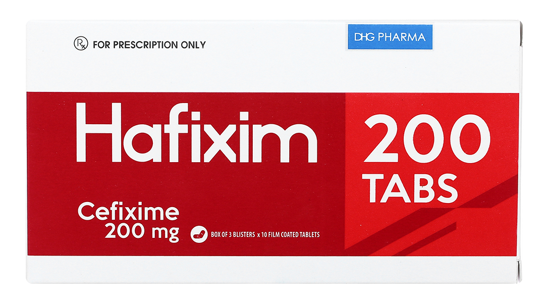 Hafixim 200 Tabs trị nhiễm khuẩn do vi khuẩn nhạy cảm