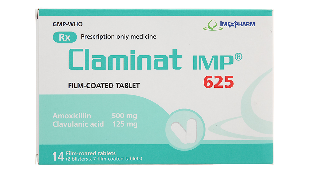 Claminat IMP 625 trị nhiễm khuẩn