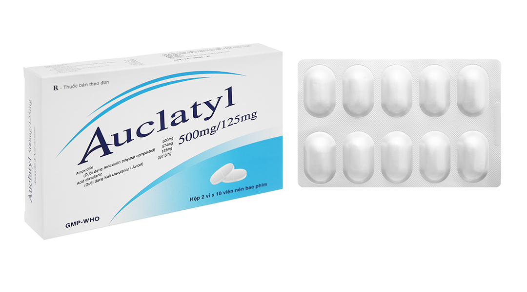 Auclatyl 500mg/125mg trị viêm đường hô hấp