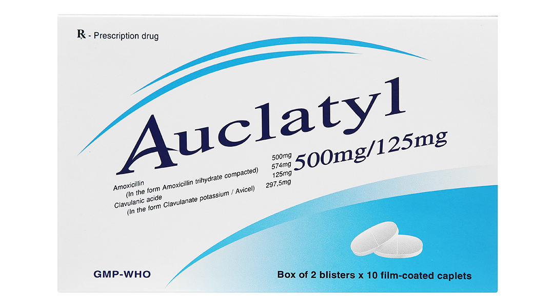 Auclatyl 500mg/125mg trị viêm đường hô hấp