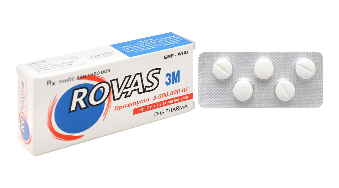 Rovas 3M 3M.IU trị nhiễm khuẩn đường hô hấp, da, sinh dục