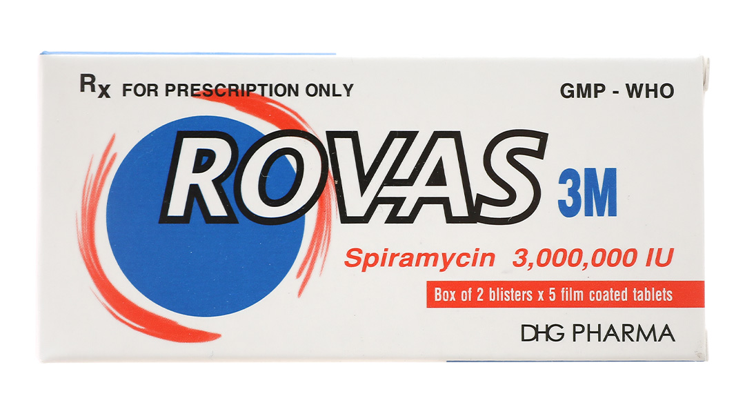Rovas 3M 3M.IU trị nhiễm khuẩn đường hô hấp, da, sinh dục