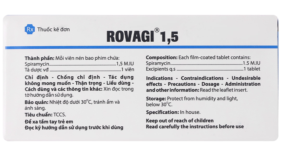Rovagi 1,5 trị nhiễm khuẩn