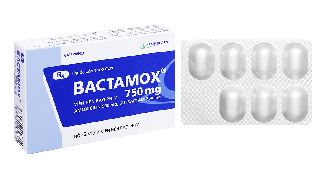 Bactamox 750mg trị nhiễm khuẩn (2 vỉ x 7 viên) - 03/2026 ...