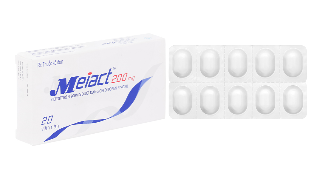 Meiact 200mg trị trị viêm amidan, viêm họng