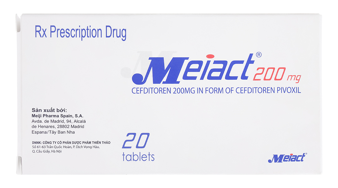 Meiact 200mg trị trị viêm amidan, viêm họng