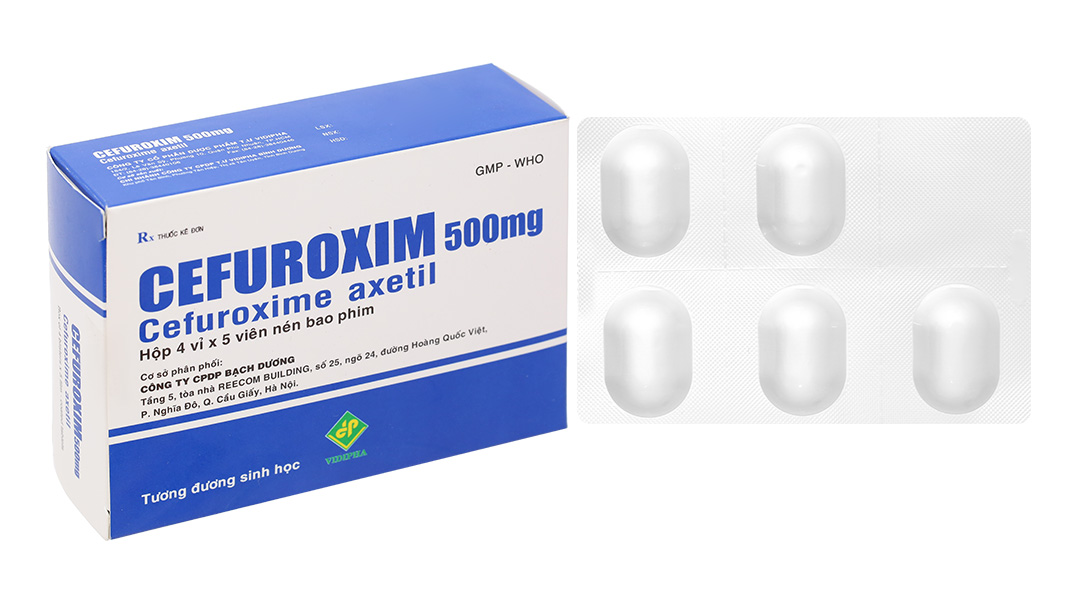 Cefuroxim Vidipha 500mg trị nhiễm khuẩn