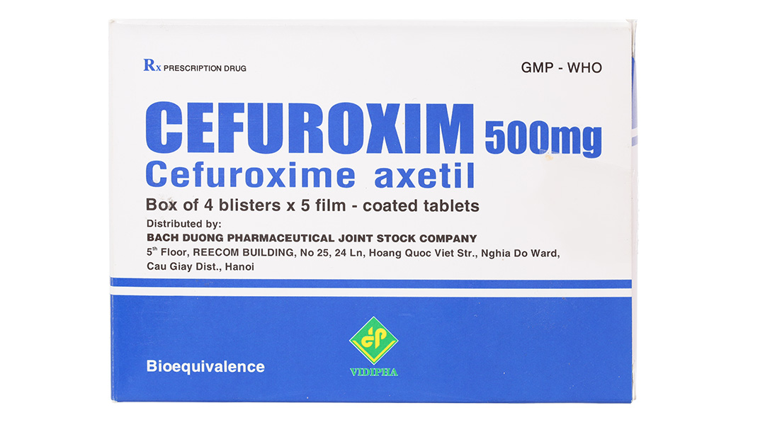 Cefuroxim Vidipha 500mg trị nhiễm khuẩn