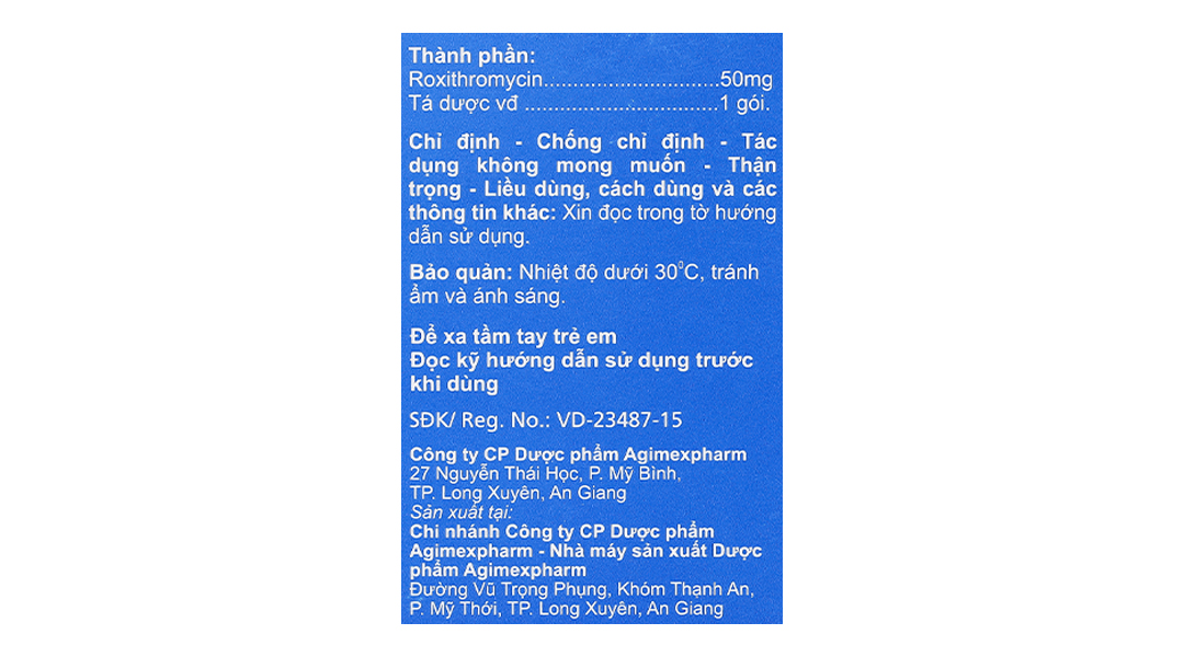 Thuốc bột Agiroxi 50 trị nhiễm khuẩn hô hấp, bệnh bạch hầu