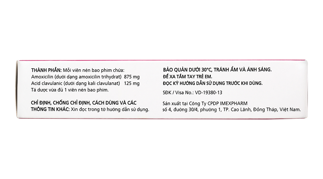 Claminat 1g trị các trường hợp nhiễm khuẩn tai mũi họng