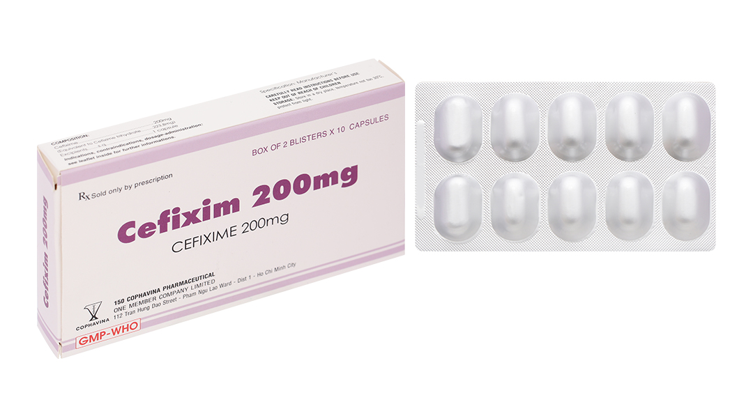 Cefixim Cophavina 200mg trị nhiễm khuẩn