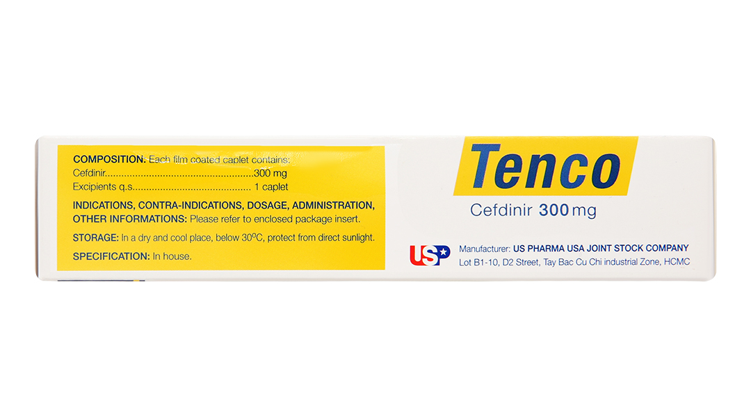 Tenco 300mg trị nhiễm khuẩn từ nhẹ đến vừa