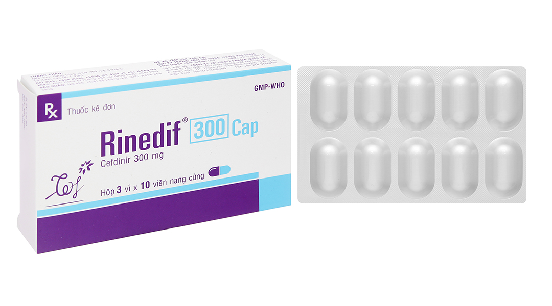 Rinedif 300 Cap trị nhiễm khuẩn từ nhẹ đến trung bình
