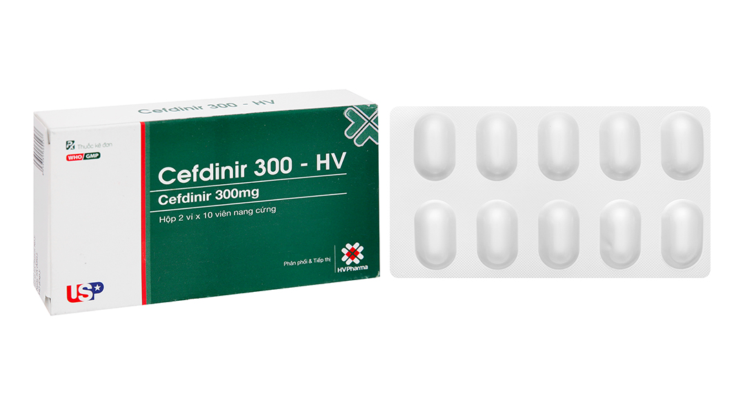 Cefdinir 300-HV trị nhiễm khuẩn từ nhẹ đến vừa