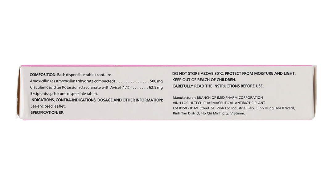 Biocemet DT 500mg/62,5mg trị nhiễm khuẩn do vi khuẩn nhạy cảm