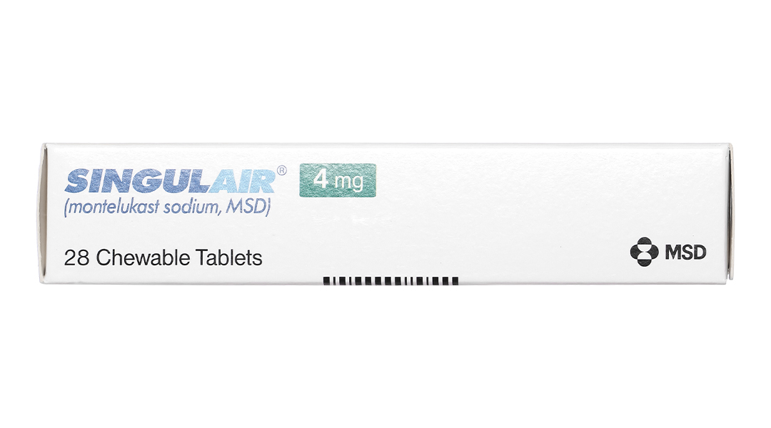 Viên nhai Singulair 4mg dự phòng và trị hen suyễn
