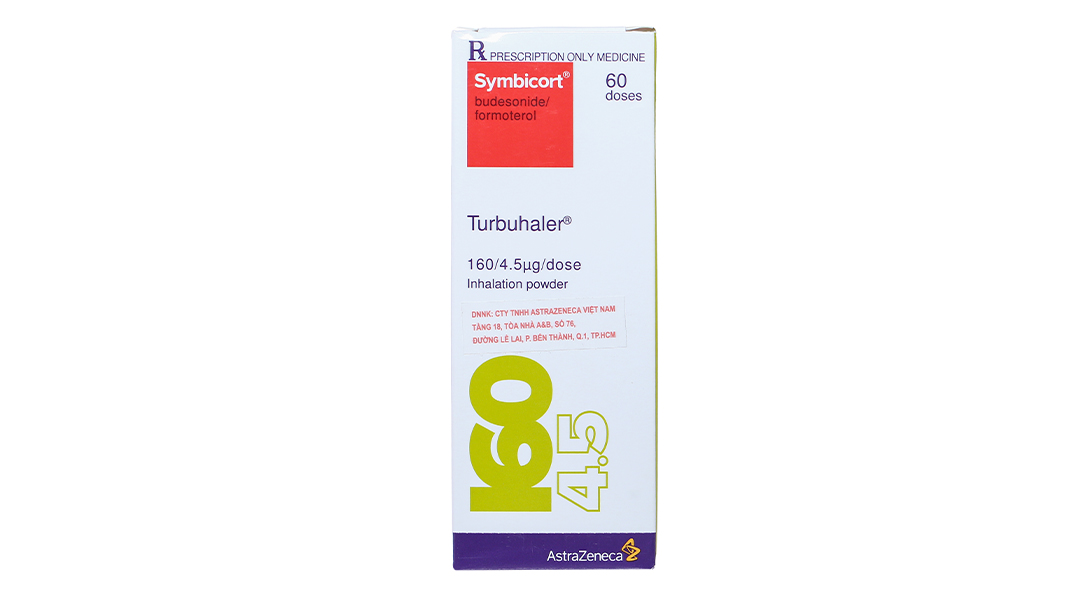 Bột hít phân liều Symbicort Turbuhaler 160/4.5mcg trị hen suyễn