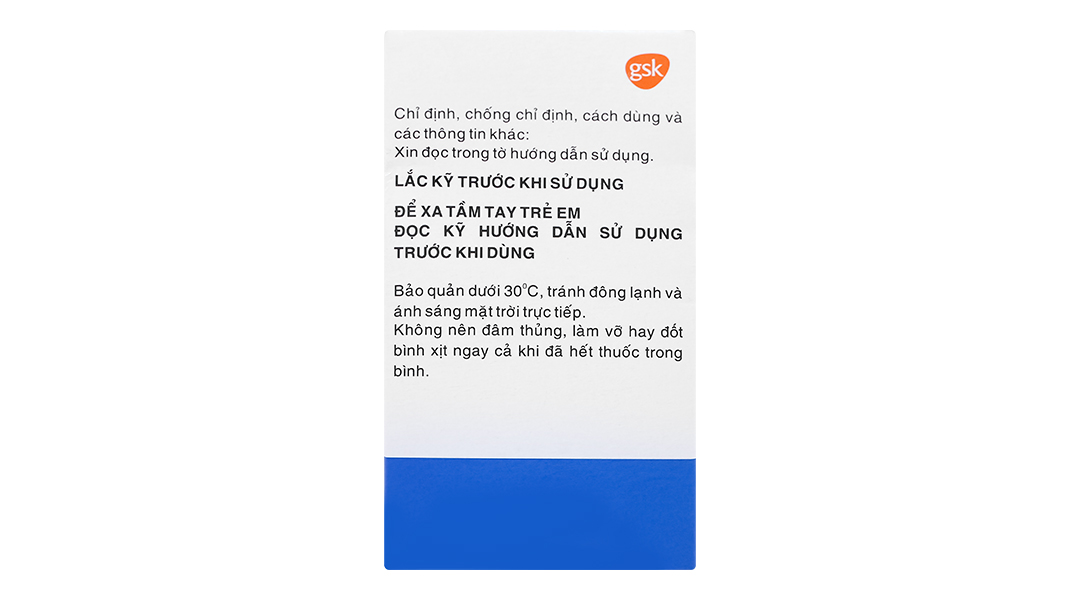 Hỗn dịch xịt Ventolin Inhaler 100mcg/liều trị hen suyễn