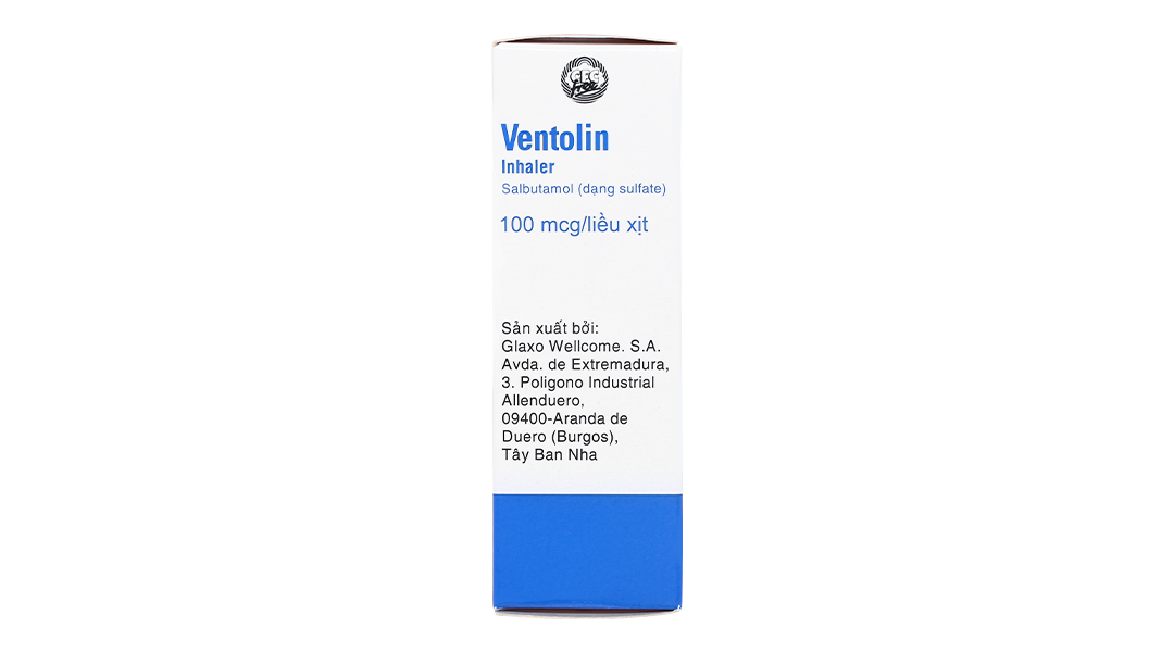 Hỗn dịch xịt Ventolin Inhaler 100mcg/liều trị hen suyễn