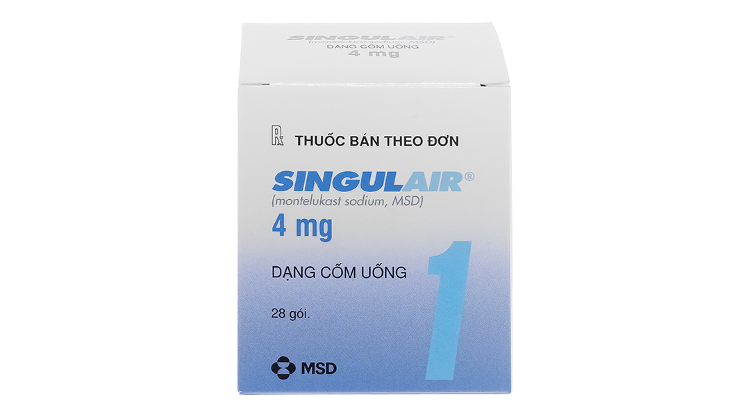 Thuốc cốm Singulair 4mg trị hen phế quản mạn tính