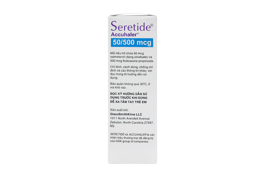 Bột hít phân liều Seretide Evohaler 50/500mcg trị hen suyễn