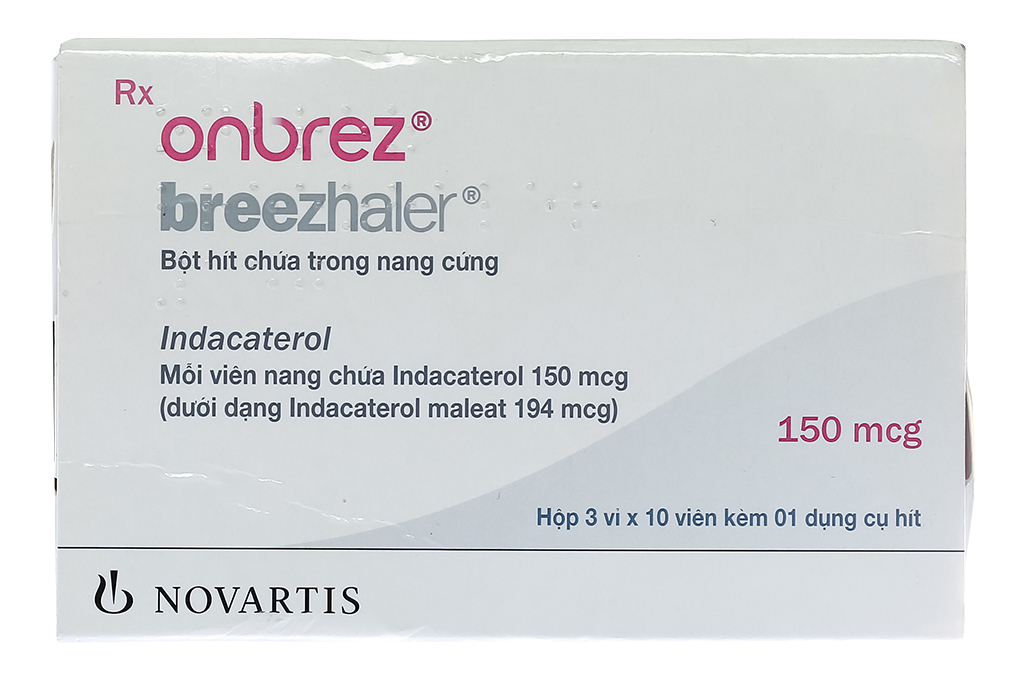 Bột hít Onbrez Breezhaler 150mcg trị tắc nghẽn phổi mãn tính