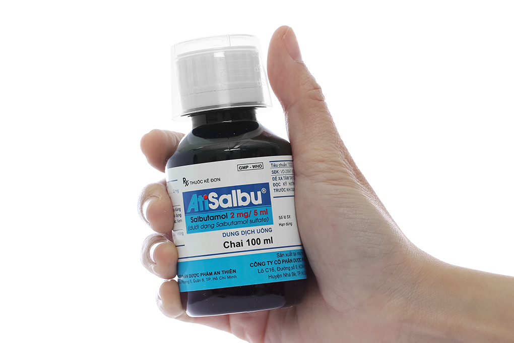 Dung dịch uống AtiSalbu 2mg/5ml trị cơn hen, ngắt cơn co thắt phế quản