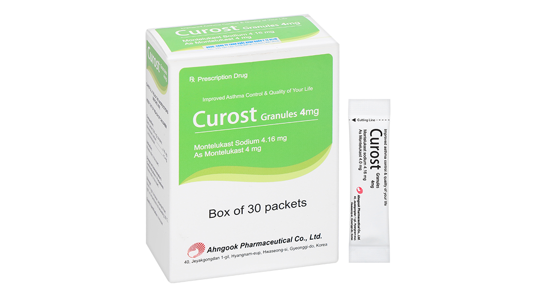 Thuốc cốm Curost Granules 4mg trị hen phế quản
