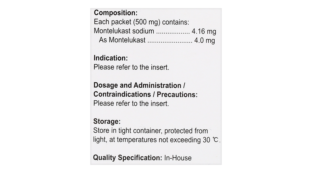 Thuốc cốm Curost Granules 4mg trị hen phế quản