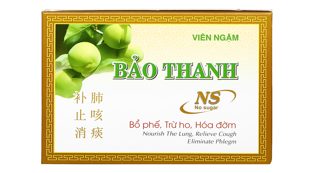 Viên ngậm Bảo Thanh không đường trị ho, bổ phế