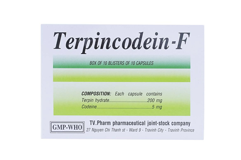 Terpincodein-F trị ho, loãng đàm trong bệnh lý hô hấp