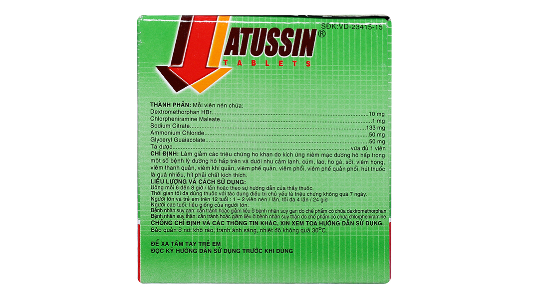 Atussin trị các chứng ho trong bệnh lý hô hấp