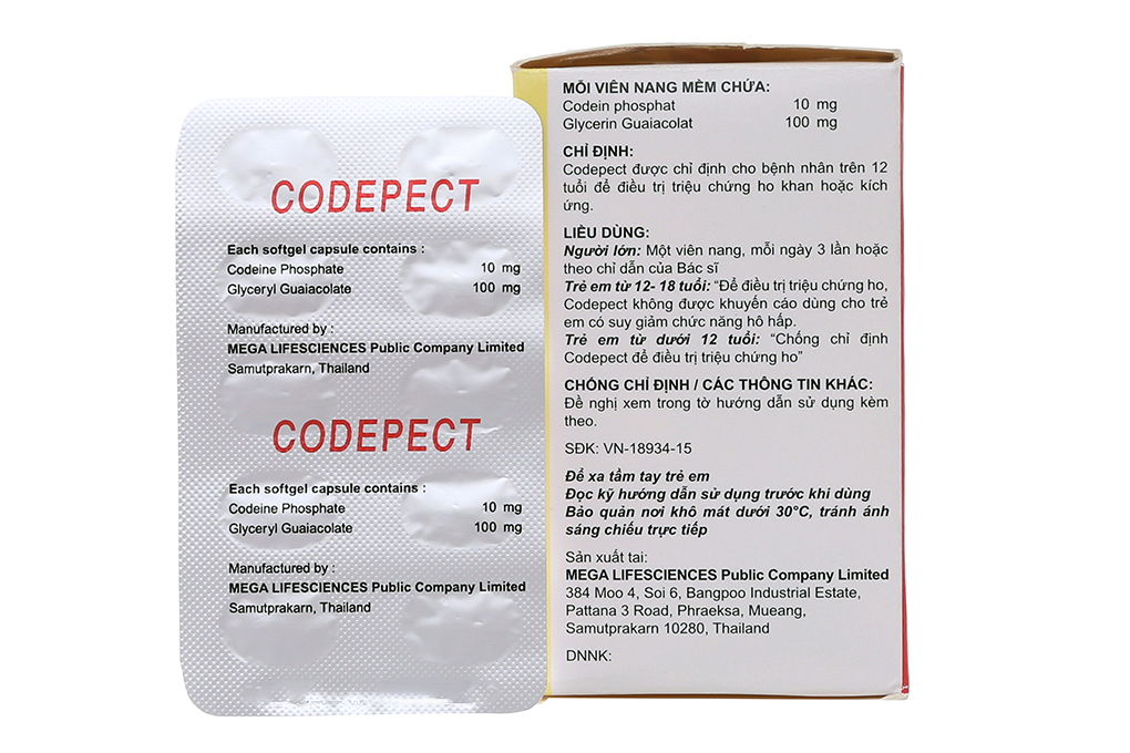 Codepect trị ho khan, ho do kích ứng