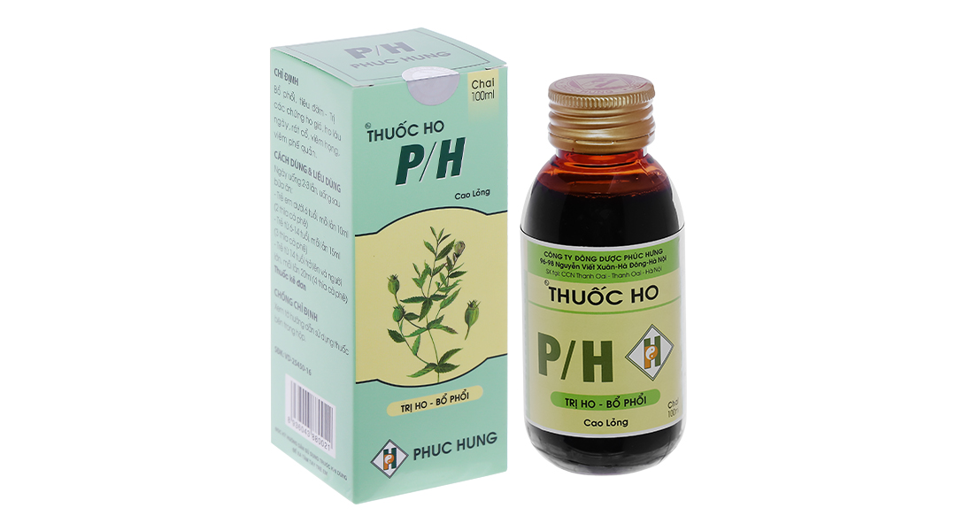 Cao lỏng Thuốc Ho P/H trị ho, bổ phế