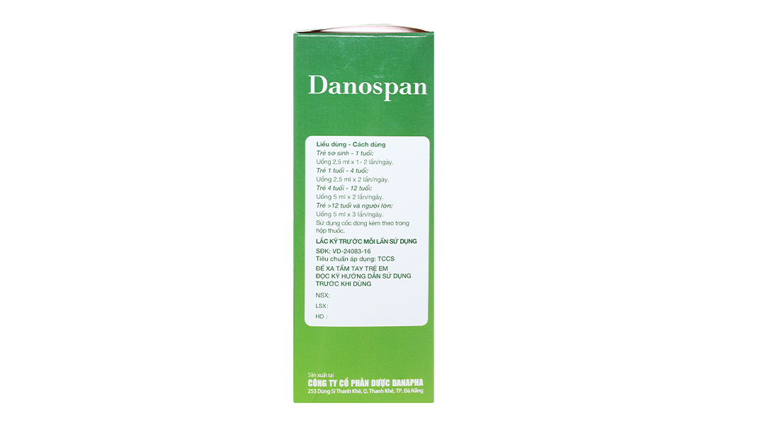 Siro Danospan trị viêm đường hô hấp cấp có kèm ho, viêm phổi mạn tính