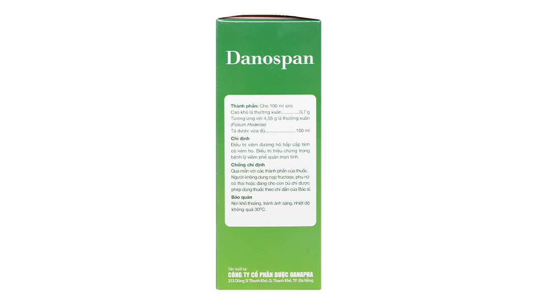 Siro Danospan trị viêm đường hô hấp cấp có kèm ho, viêm phổi mạn tính
