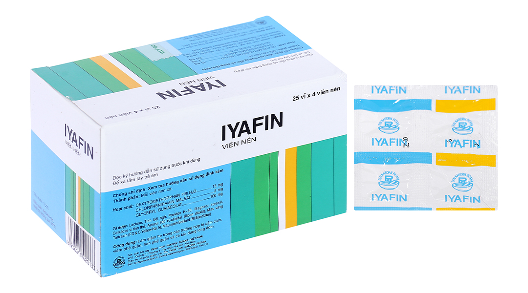 Iyafin giảm ho, tan đàm trong bệnh lý hô hấp