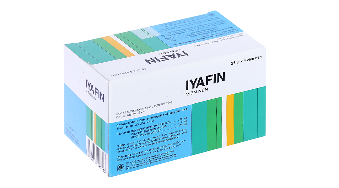 Iyafin giảm ho, tan đàm trong bệnh lý hô hấp