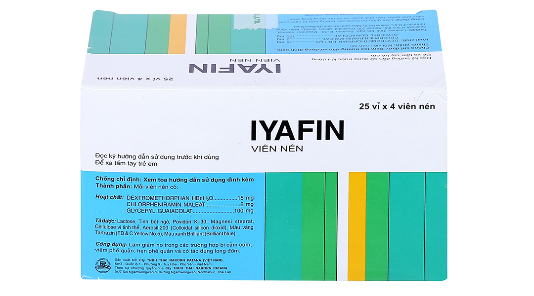Iyafin giảm ho, tan đàm trong bệnh lý hô hấp