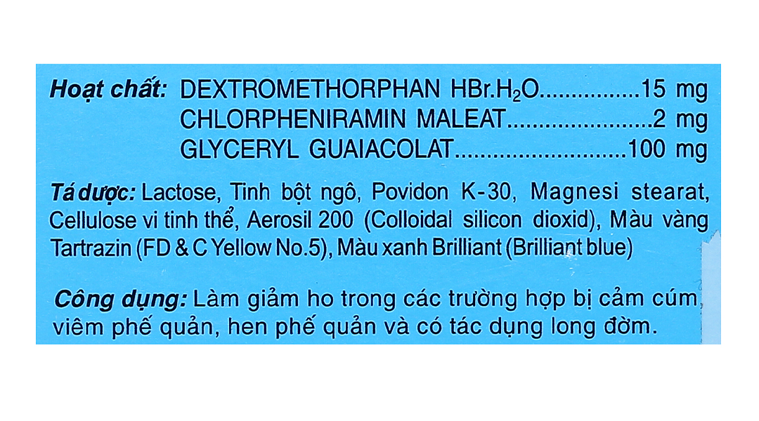 Iyafin giảm ho, tan đàm trong bệnh lý hô hấp