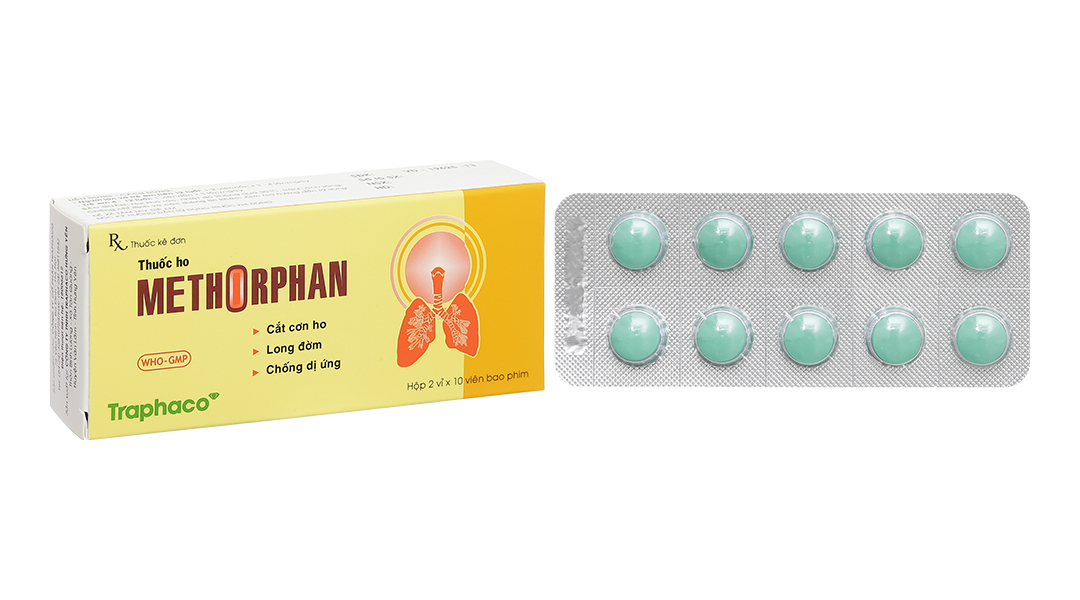 Methorphan trị ho khan, ho có đờm trong bệnh lý hô hấp