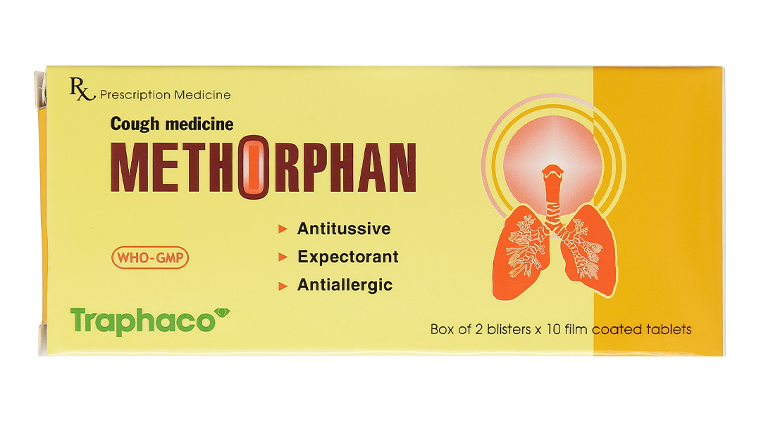 Methorphan trị ho khan, ho có đờm trong bệnh lý hô hấp