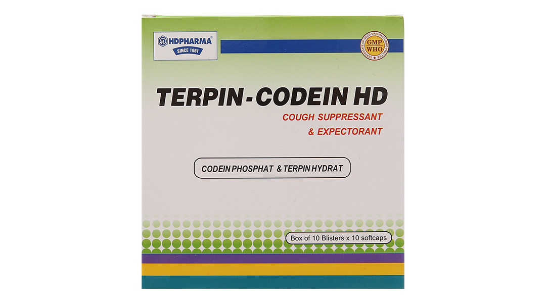 Terpin - Codein HD điều trị ho khan, ho do kích ứng