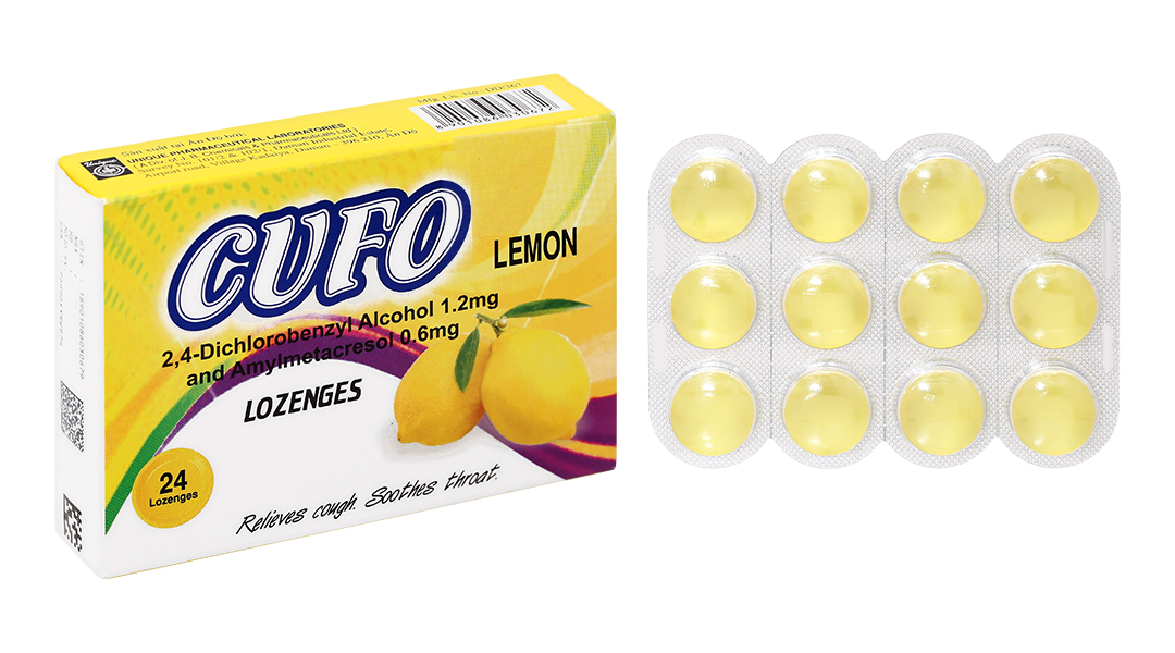 Viên ngậm Cufo Lemon hỗ trợ trị viêm họng, đau họng