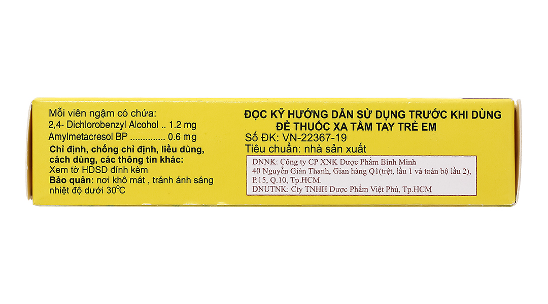 Viên ngậm Cufo Lemon hỗ trợ trị viêm họng, đau họng